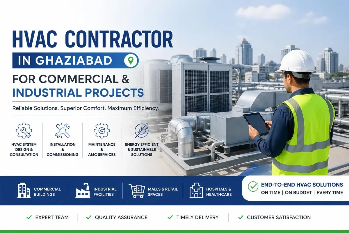 HVAC installation contractor in Ghaziabad for a commercial building by HAPL